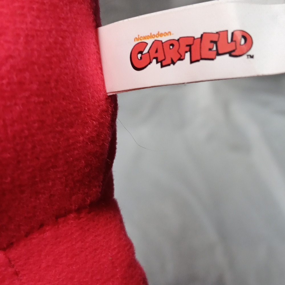 Toy Factory Nickelodeon Neon Red Cartoon Cat Plush Toy Preowned - Picture 7 of 8